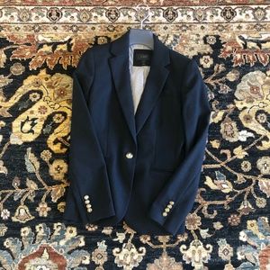 J. Crew Dark Blazer with Metallic Buttons